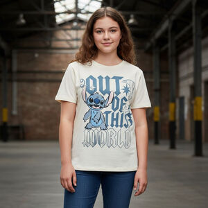 Disney Juniors XXL (19) Stitch Out of This World Ivory T-shirt